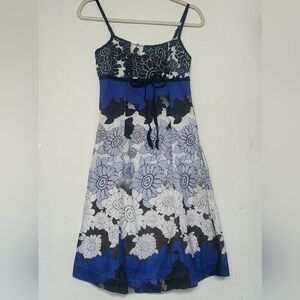 ESPRIT Black and Blue Floral Dress